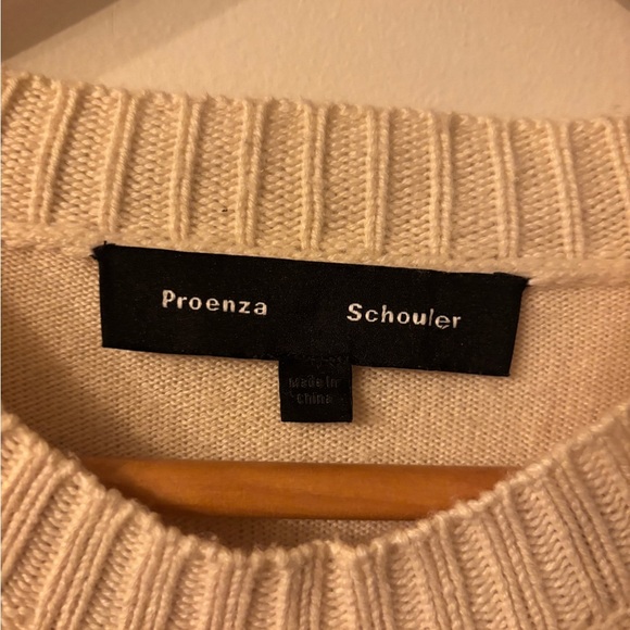 Women’s Proenza Schouler ribbed cream sweater size small. Merino/silk/cashmere. - Picture 2 of 4